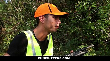PunishTeens - чернокожую девушку связали, наказали и трахнули в лесу